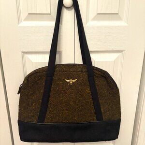 Buzz by Jane Fox Tweed Satchel with Matching Zipper Purse